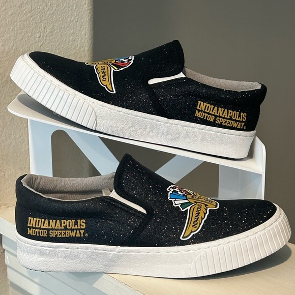 FOCO Indianapolis Speedway  "Low Top Sneakers"Slip On Shoes Womens Sz 6 NEW - Picture 1 of 9